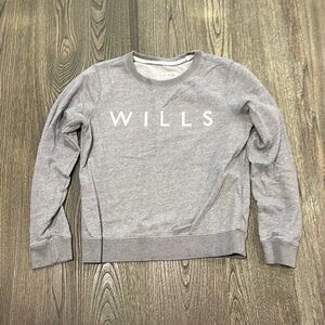Jack Wills Sweatshirt Graphic Cotton Jumper Crewneck Pullover Gray Size 2